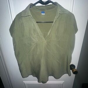 Green Old Navy utility blouse